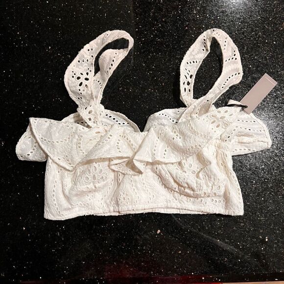 Lovers + Friends Charlotte Ivory Bralette size M - Picture 3 of 6